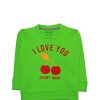 I Love Cherry Fleece Sweatshirt Apple Green