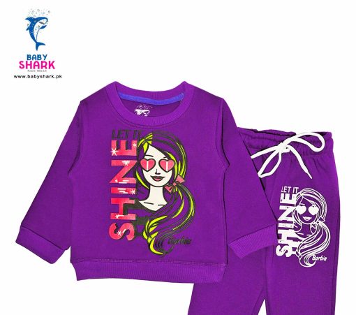 Let It Shine Barbie Fleece Tracksuit - Purple 1