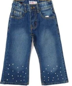 Flapper Fit With Pearls Denim – Mid Blue