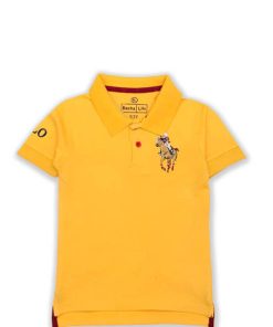 Boys Golf Polo Shirt - Mustered Yellow