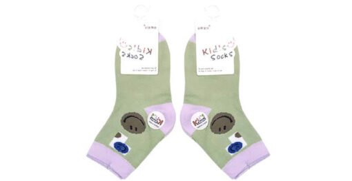 Cute Smiley Warm Cotton Socks for Kids Boys Girls Socks - Pistachio Green
