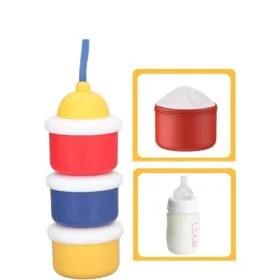 Infant Milk Powder Container Red Blue & Yellow