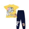Jerry Teasing Tom Tee & Trouser - LIme yellow & Navy