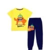 Boo Cartoon Tee & Trouser - Yellow & Navy Blue