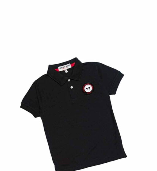 Fashion Mickey Badge Polo Shirt - Black 1