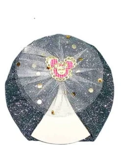 Minnie Net Flowers Moon Light Turban Cap For Babies - Dark Grey
