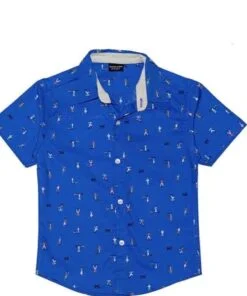 Boys Party Cotton Casual Shirt - Royal Blue