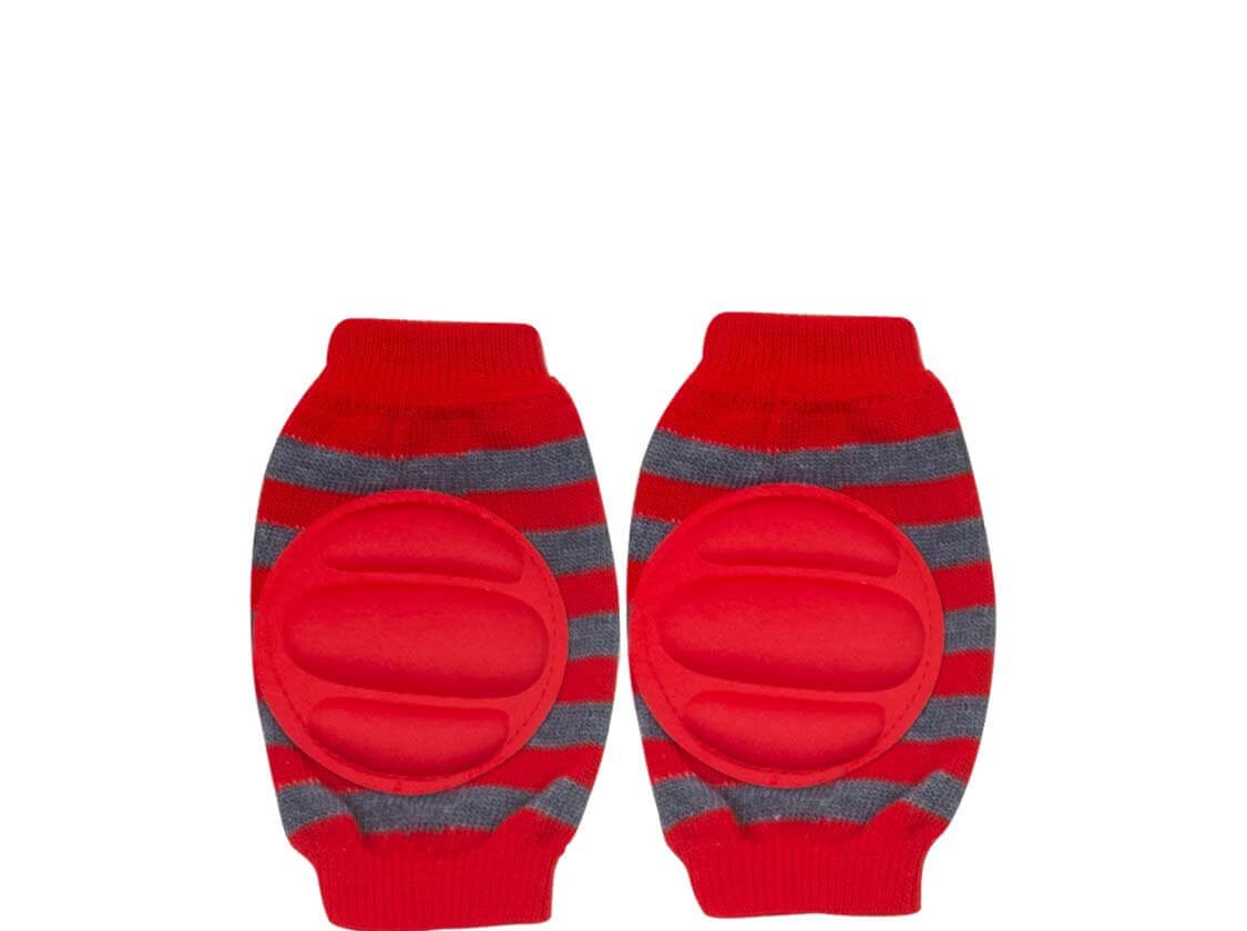 Stripped Red & Gray Baby Knee Protection Pads - BabyShark.pk | Shop ...